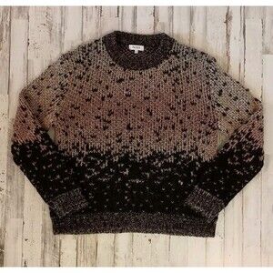 Bartolini Womens Size L Sweater Brown Acrylic/Wool/Mohair Knit Crew Neck Italy